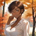 日焼け彼女との紅葉デート 4枚目