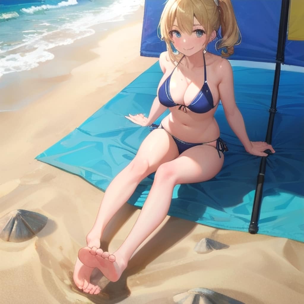 真夏のビーチ