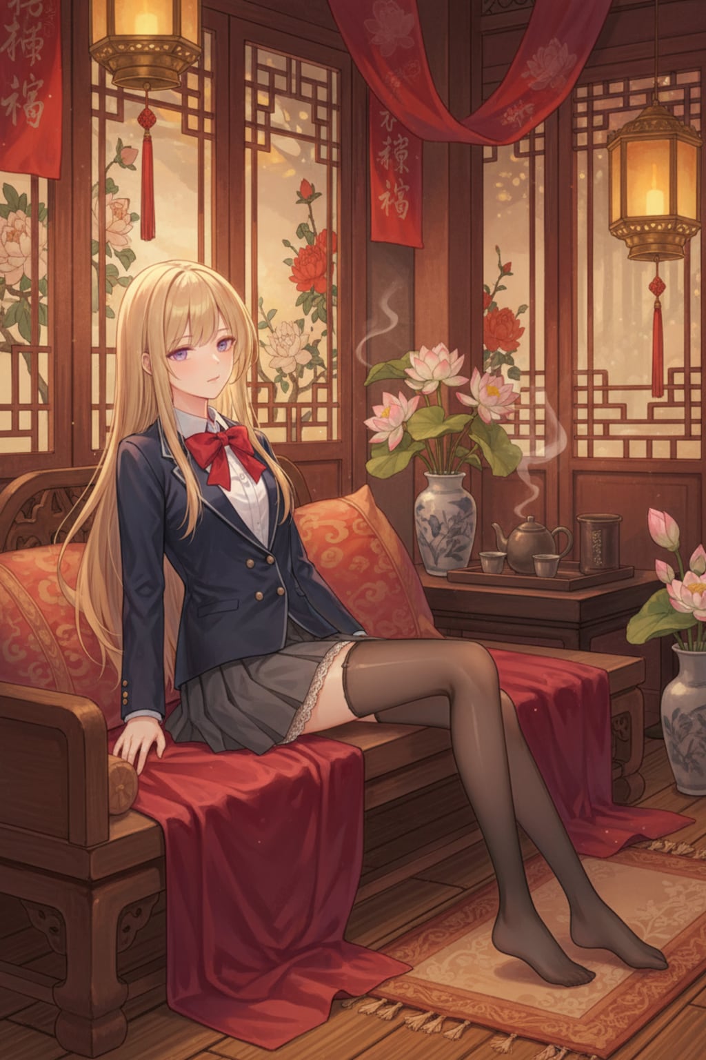 紅蓮の書齋に寄り添う