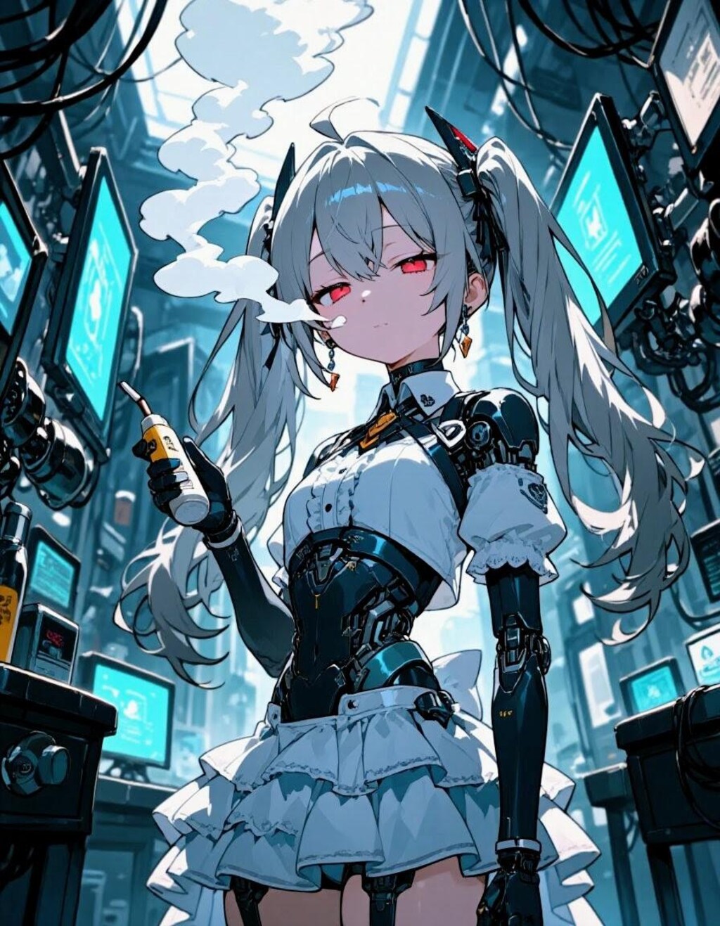 サイボーグゴスロリ銀髪ツインテお姉やん