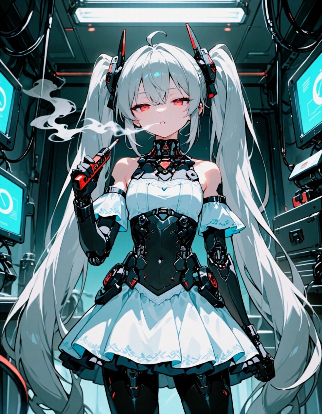 サイボーグゴスロリ銀髪ツインテお姉やん