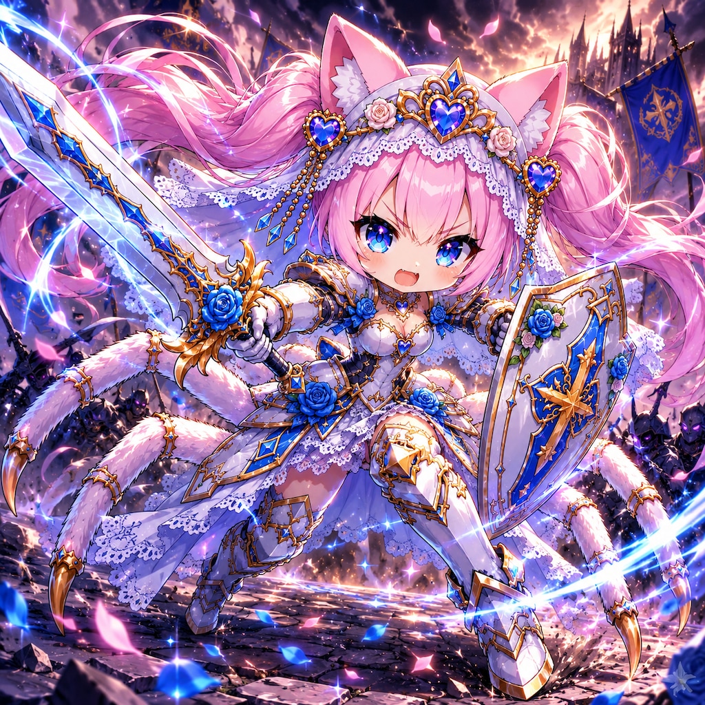 🌹聖花蜘蛛騎士《永遠の花嫁アルにゃ》アルにゃ・エバーブルーム🌹