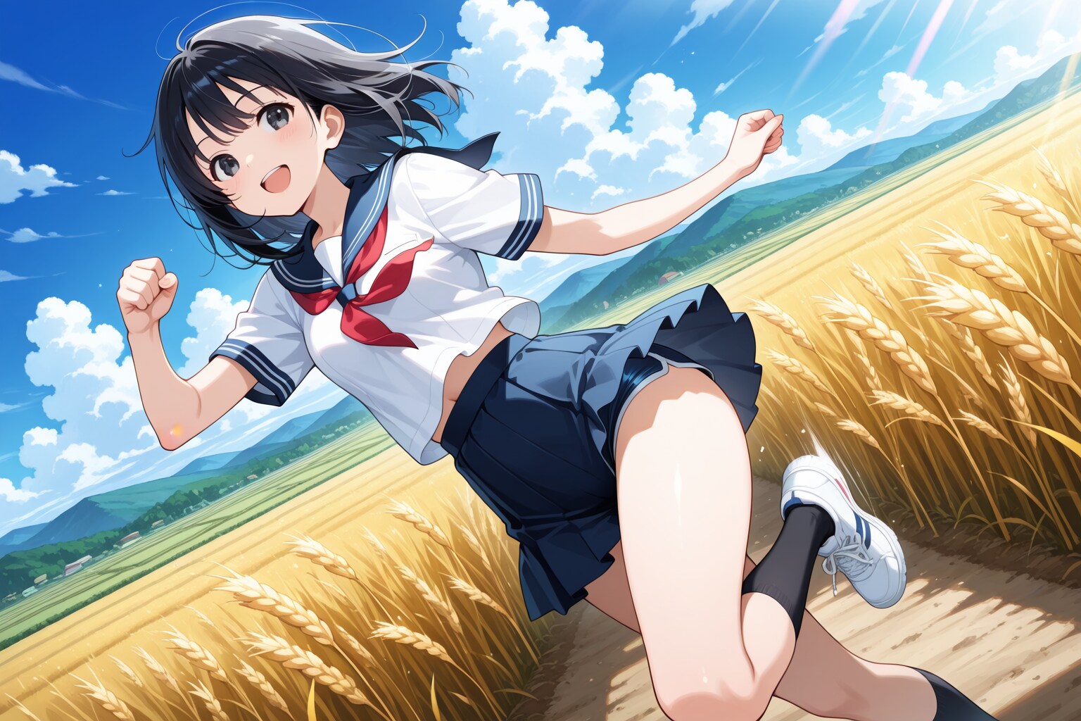 急遽稲田を走ってもらいました！？ | の人気AIイラスト・グラビア