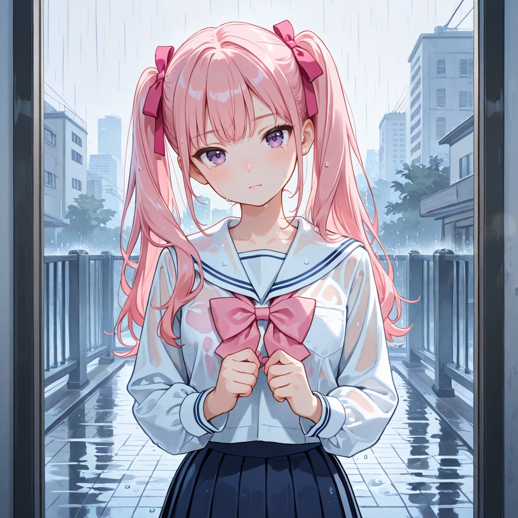 雨と女の子