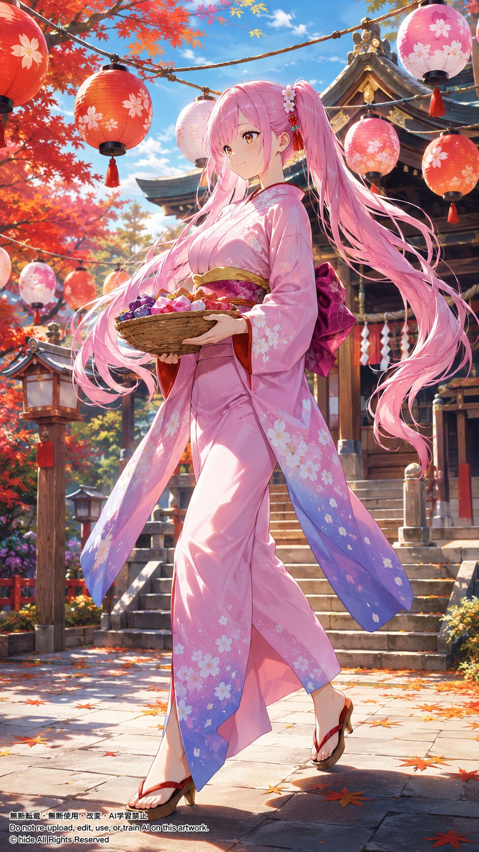 🍁 アメノウズメさん、紅葉の神社で | の人気AIイラスト・グラビア