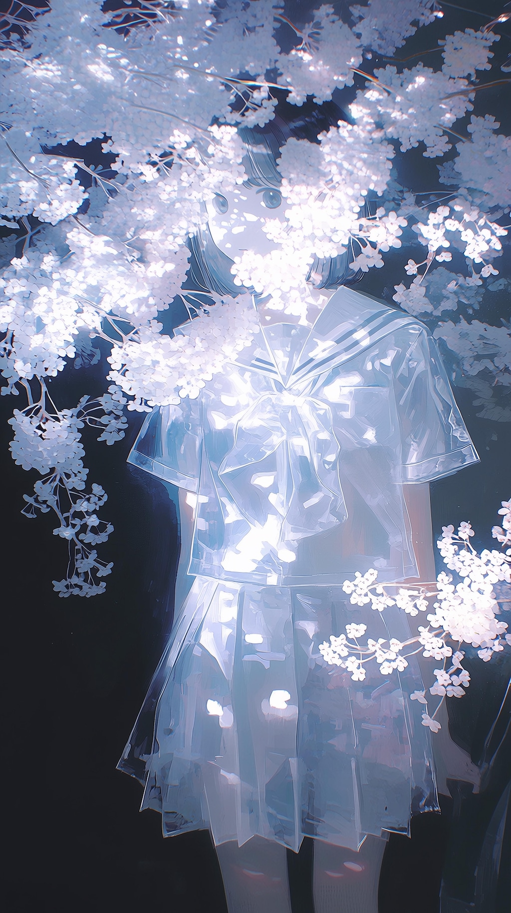 桜の光に溶けゆく少女の幻