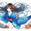 着物人魚 2枚目