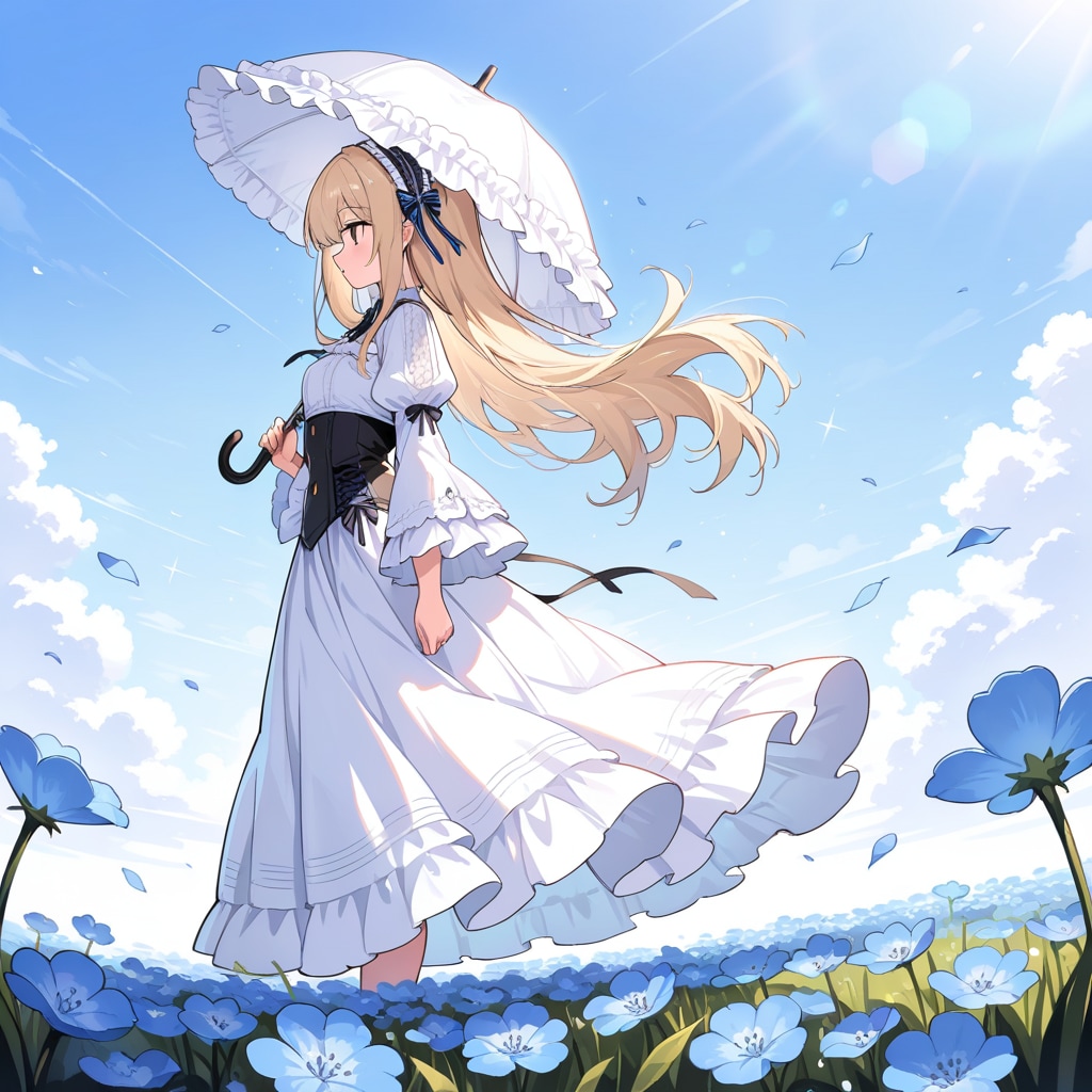 花畑の少女 | の人気AIイラスト・グラビア