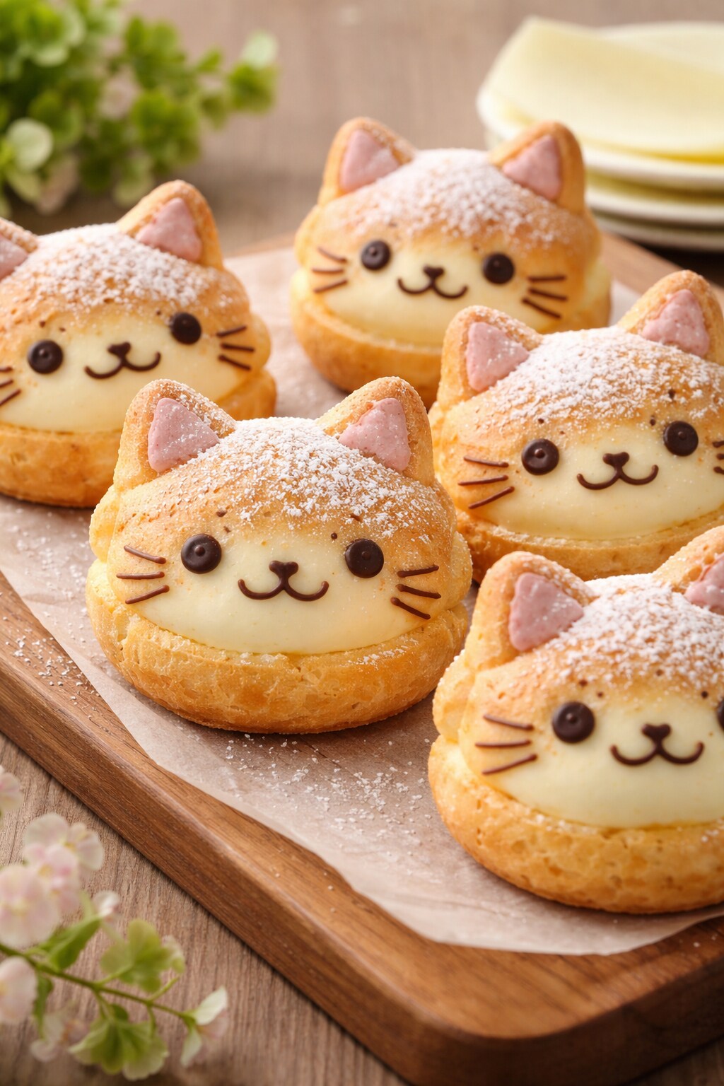 【お菓子】猫ちゃシュークリーム