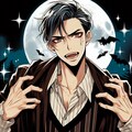赤目な、ヴァンパイアな黒髪短髪男性★その4(6枚) 4枚目