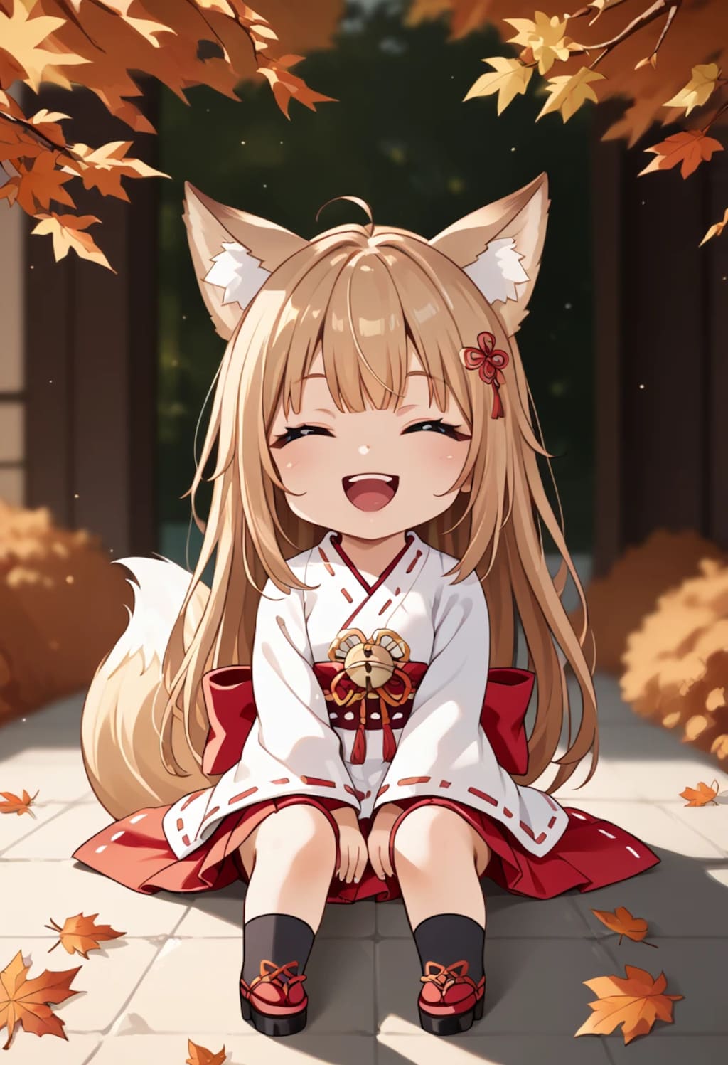 巫女の狐っ娘さん