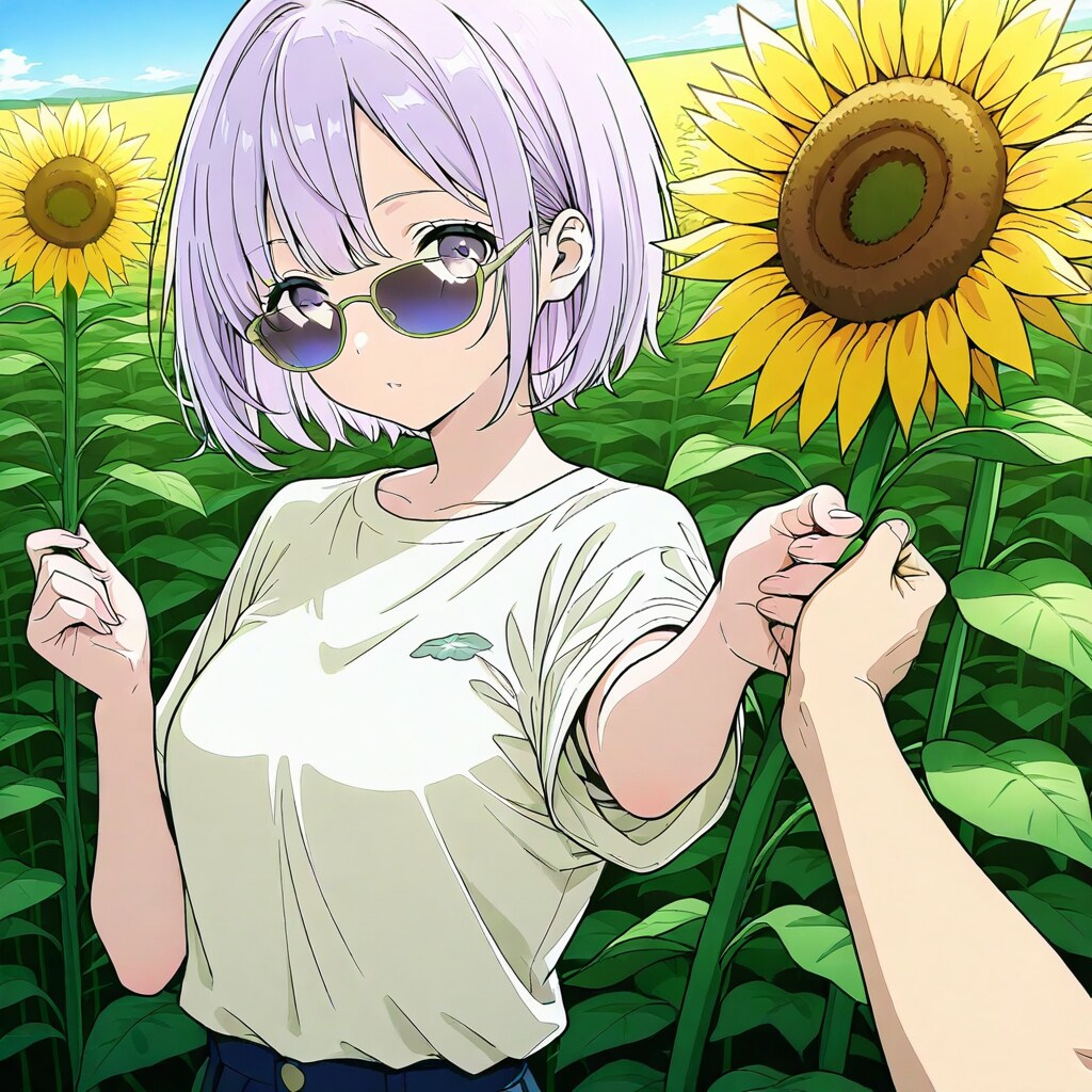 サングラスをかけた少女