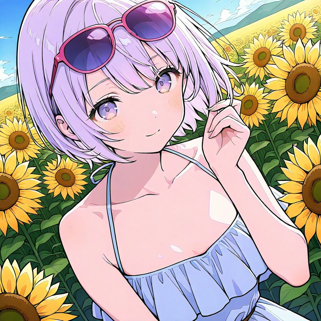 サングラスをかけた少女