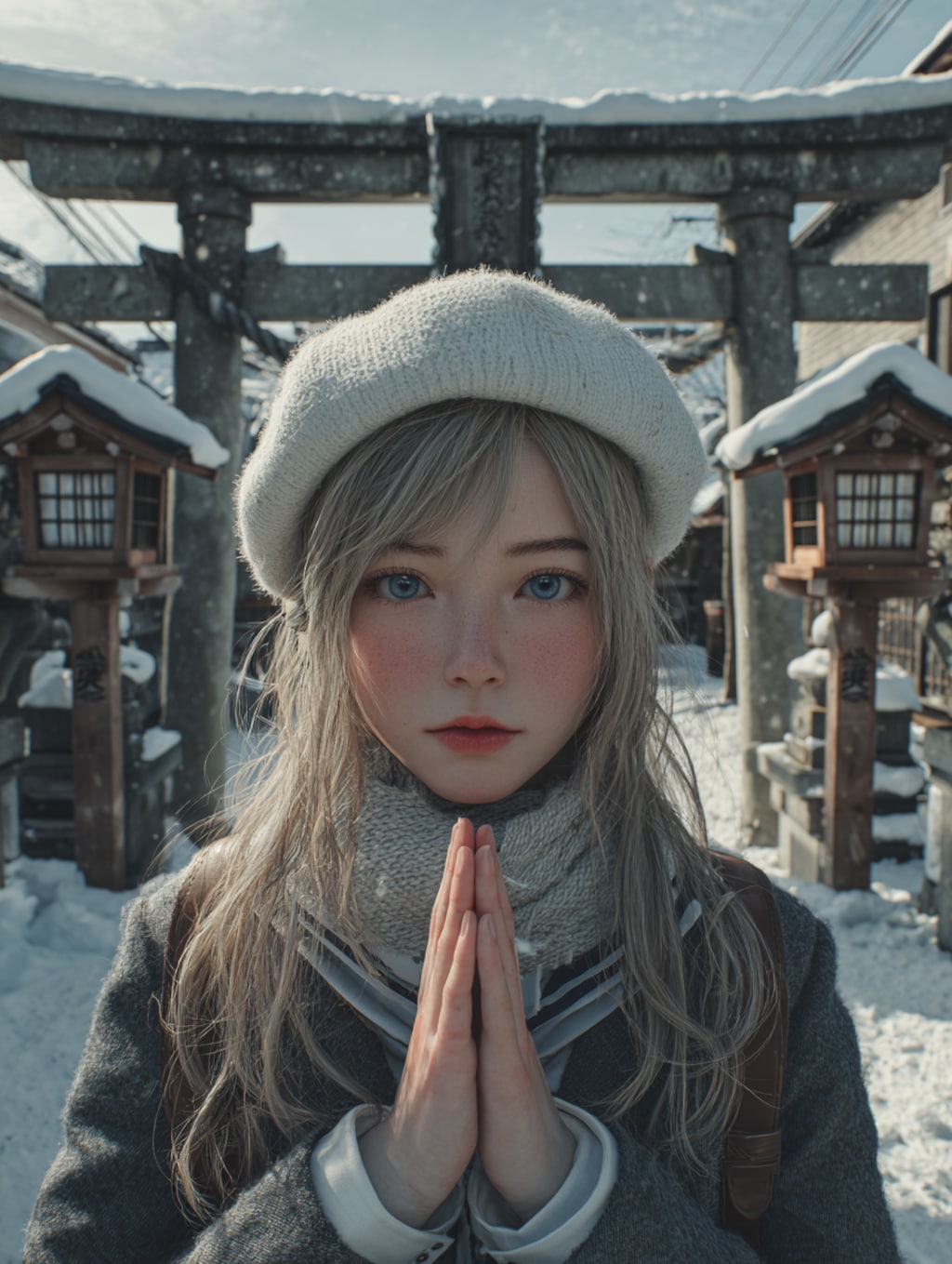 お礼参りに来た霜平妃