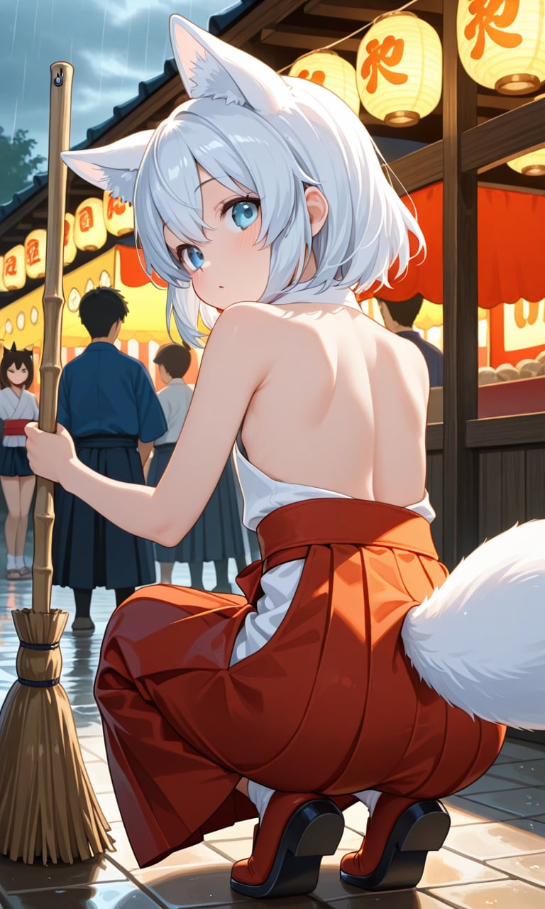 銀狐の背中