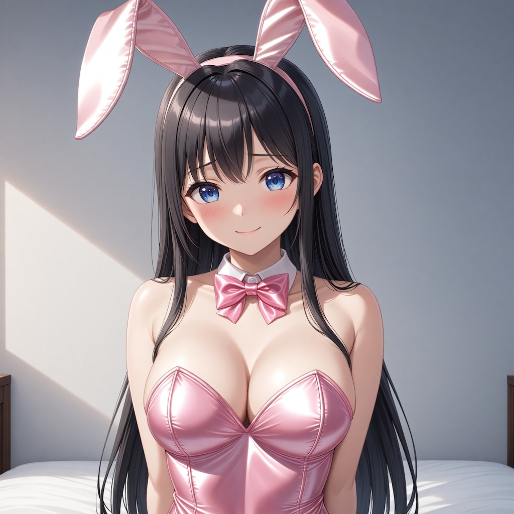 ピンクサテンバニーガール