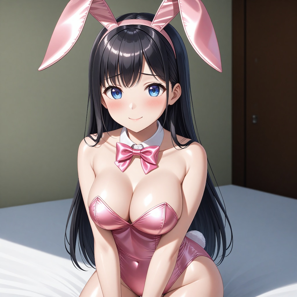 ピンクサテンバニーガール