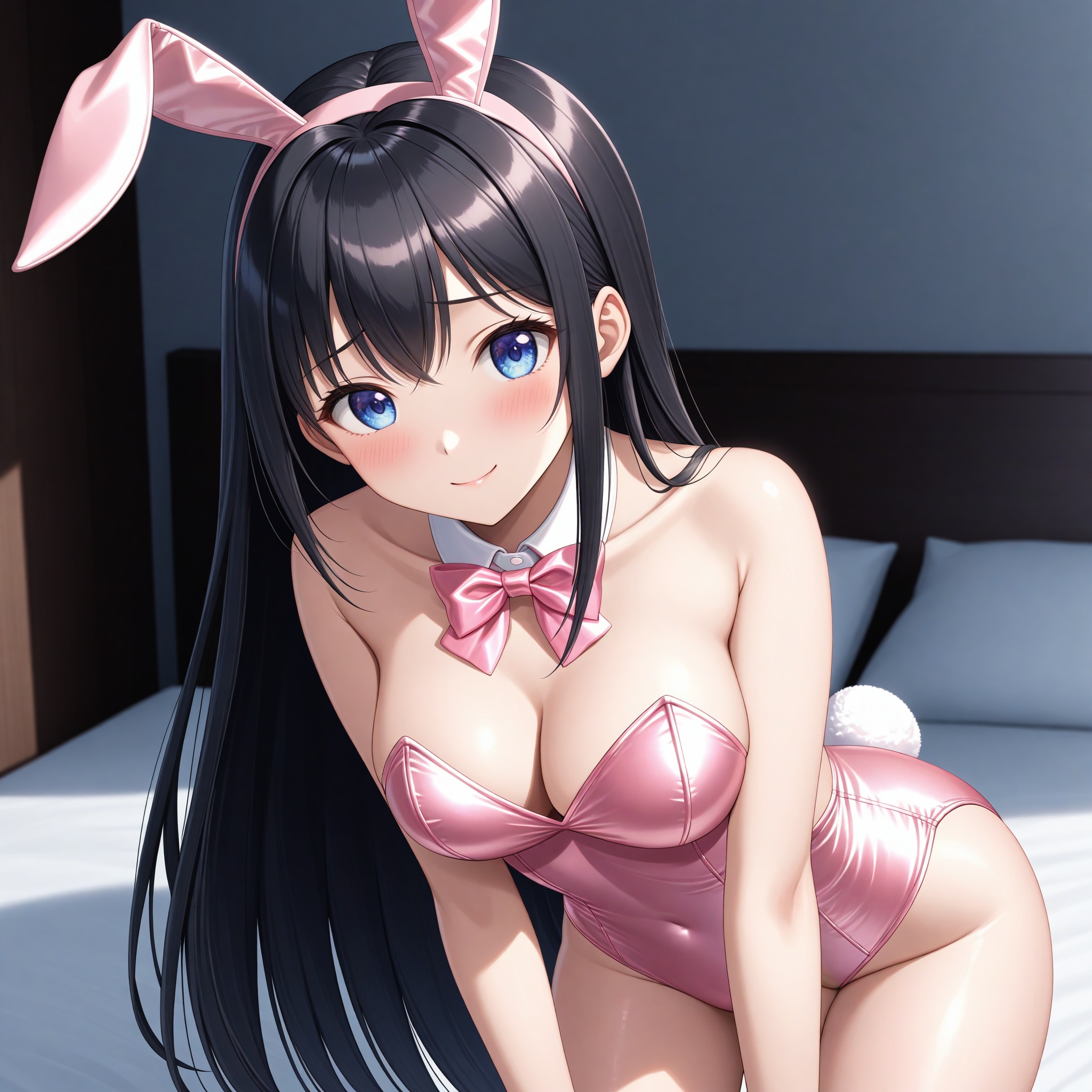ピンクサテンバニーガール