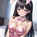 ピンクサテンバニーガール 11枚目