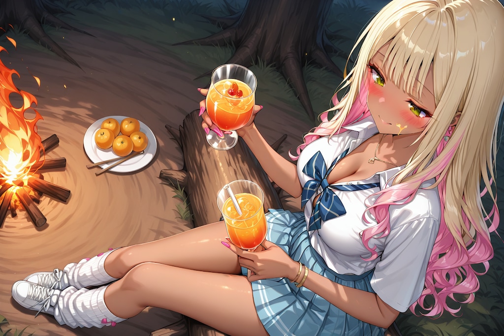 星空の下で、最高の乾杯