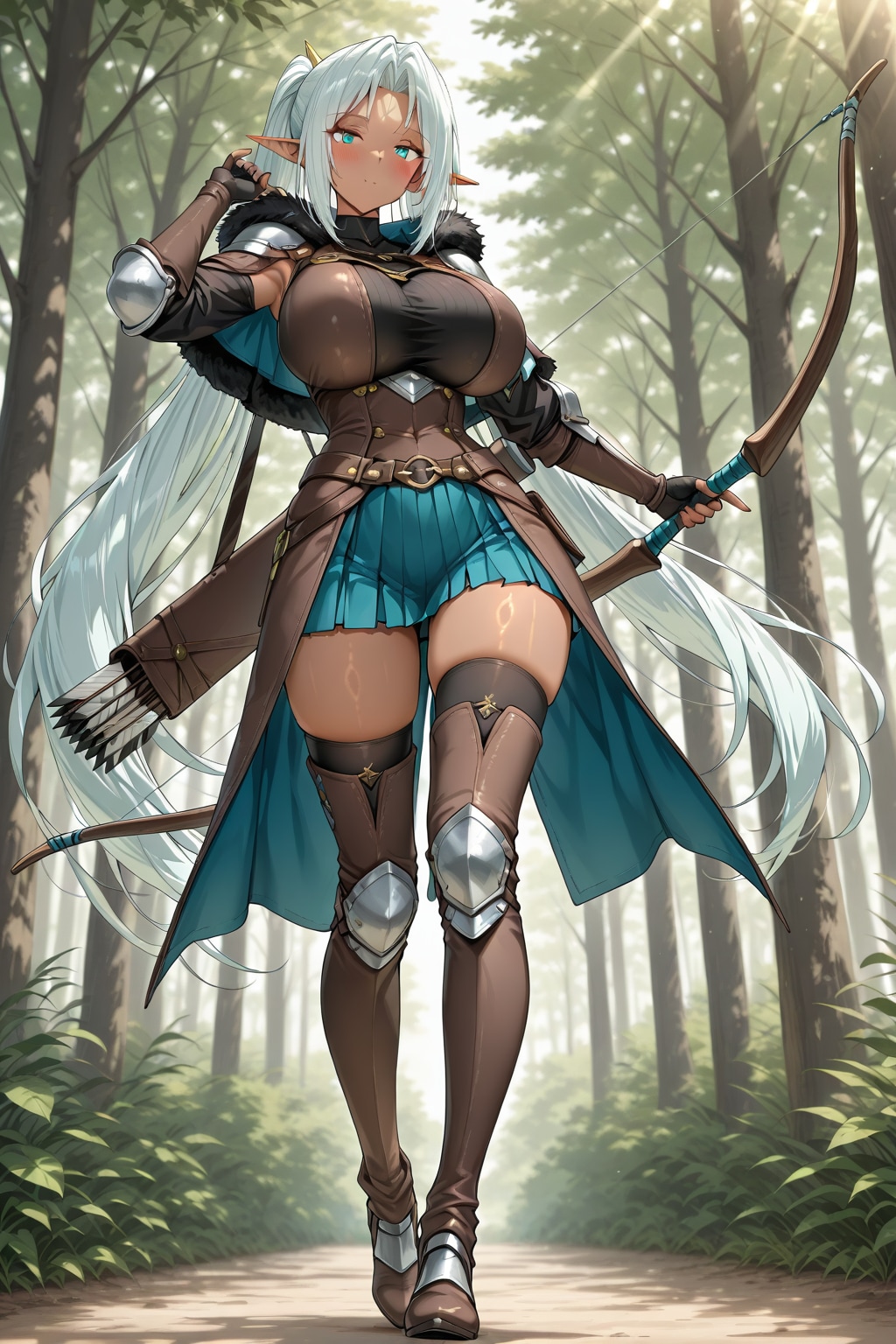 褐色肌のエルフ