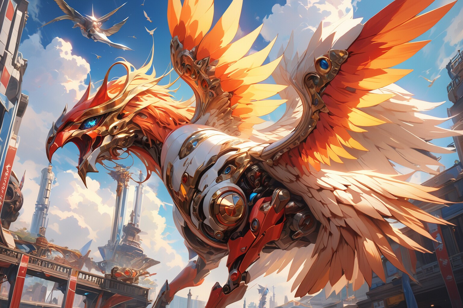 機械仕掛けの神鳥 その① | の人気AIイラスト・グラビア