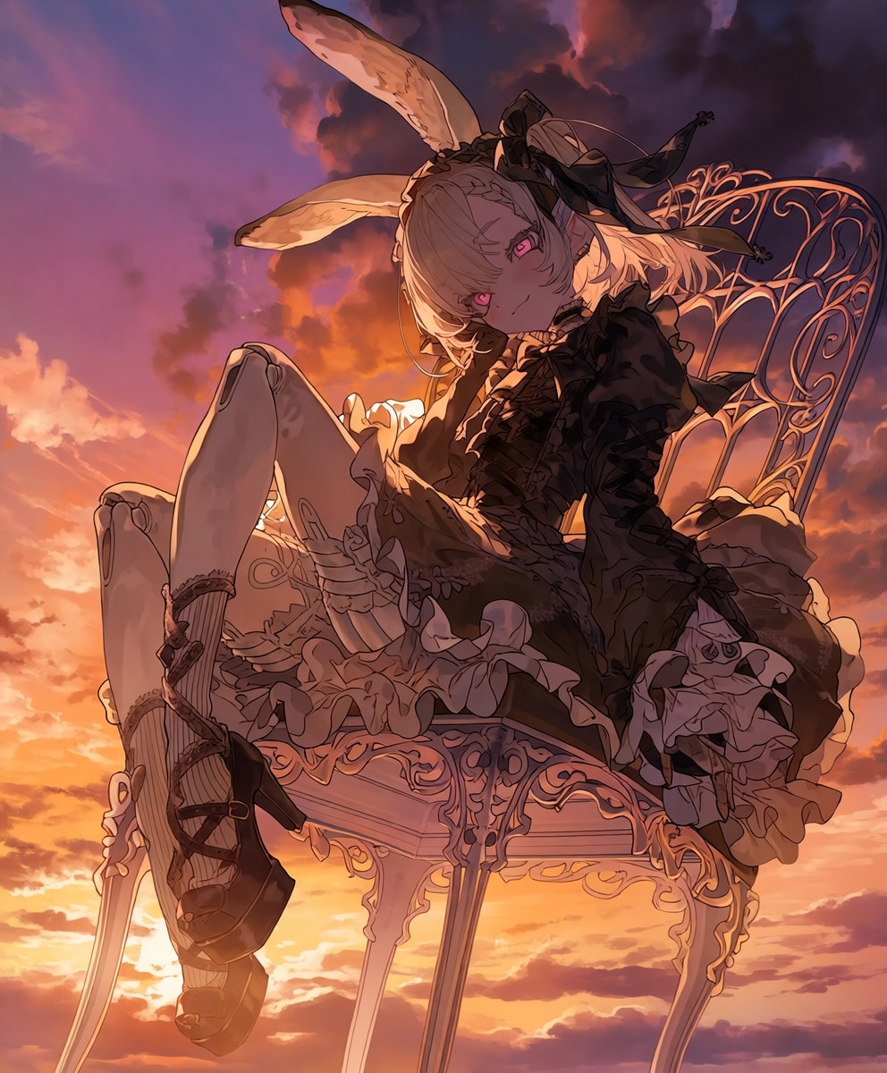 夕焼けバニー | の人気AIイラスト・グラビア