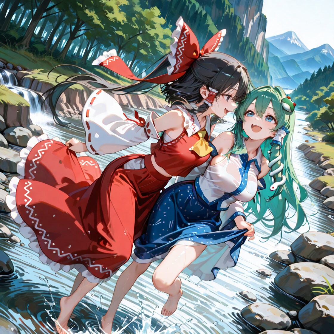 東方娘つめあわせ・2（はだしVer) | の人気AIイラスト・グラビア