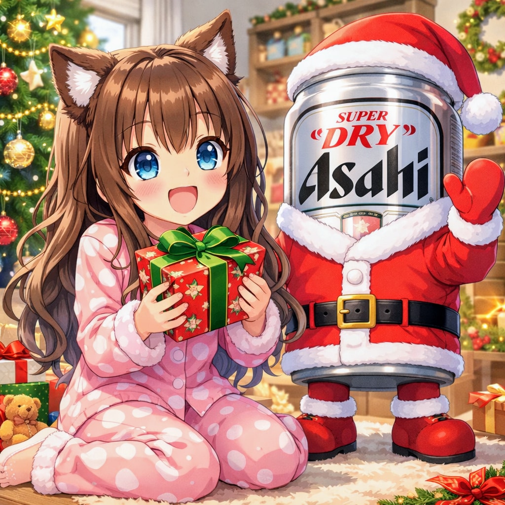 プレゼントをもらった小さな女の子