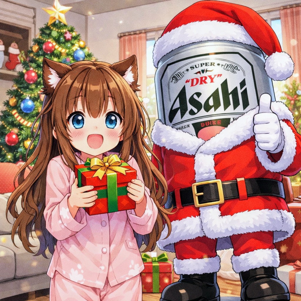 プレゼントをもらった小さな女の子