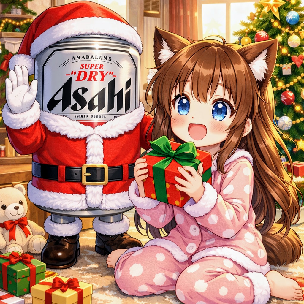 プレゼントをもらった小さな女の子