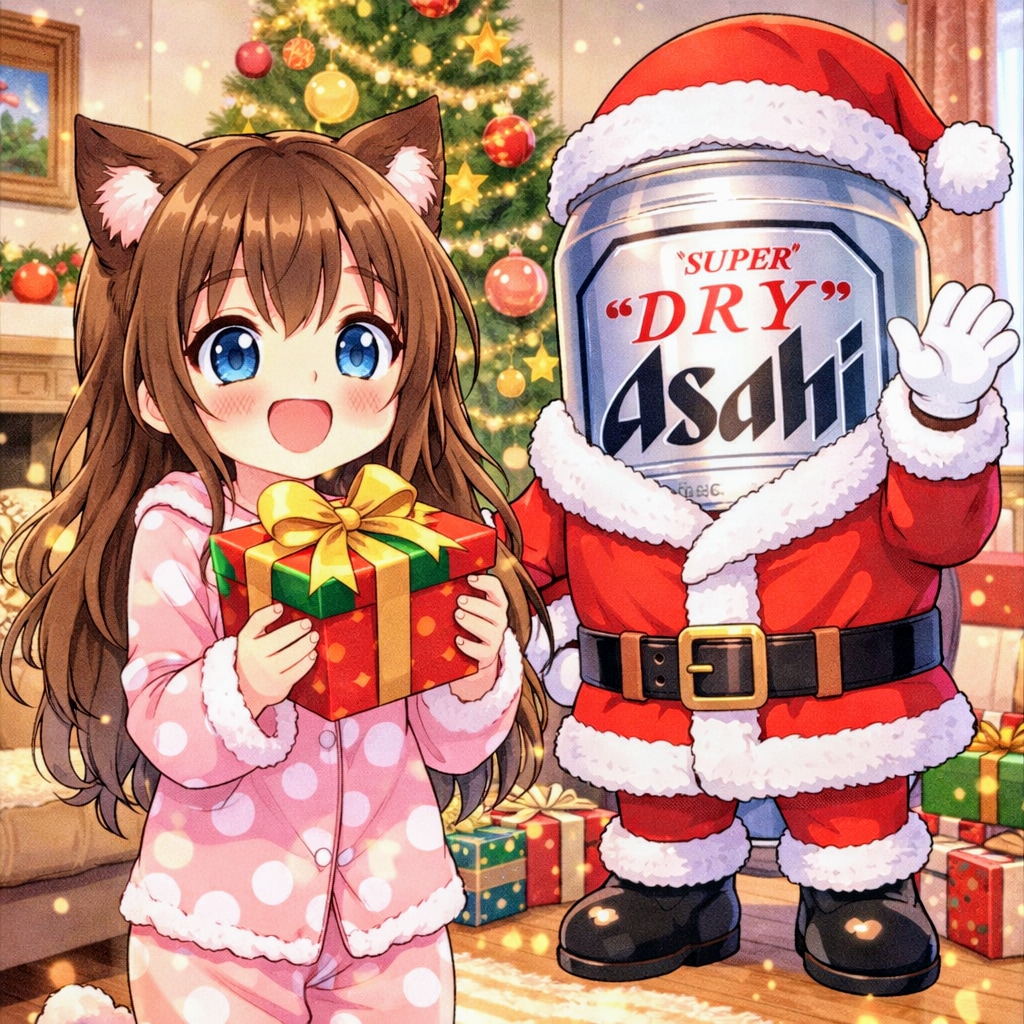 プレゼントをもらった小さな女の子