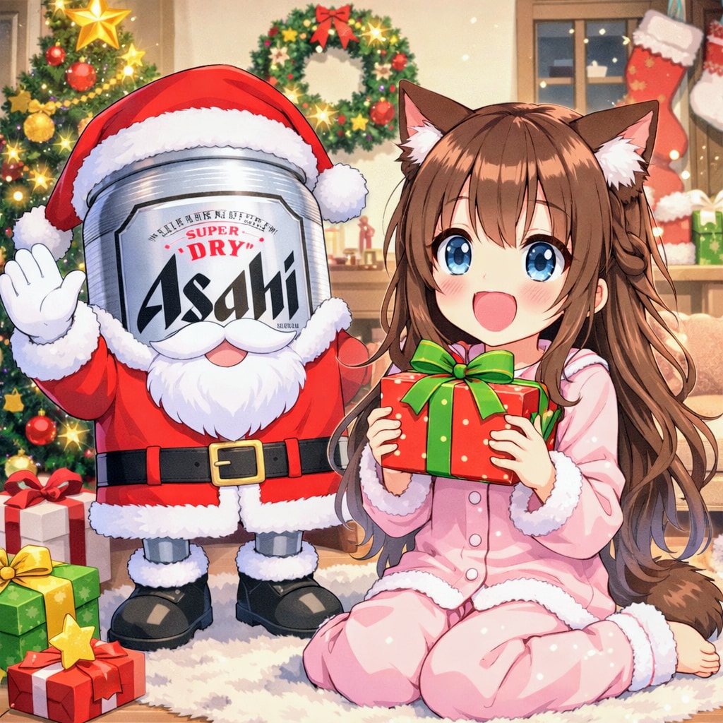 プレゼントをもらった小さな女の子