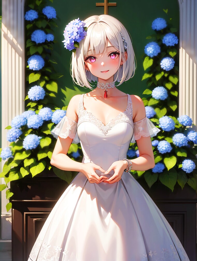 紫陽花と花嫁