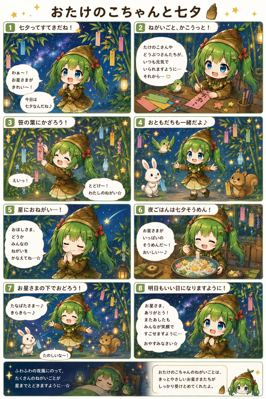 おたけのこちゃんと七夕