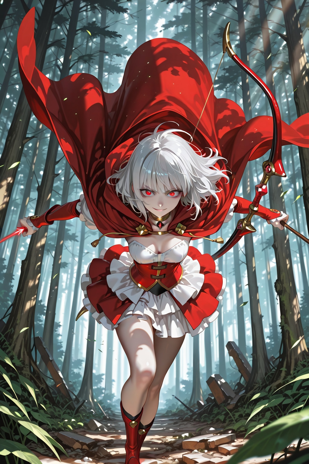 近接戦闘を挑むアーチャーな魔法少女 | の人気AIイラスト・グラビア