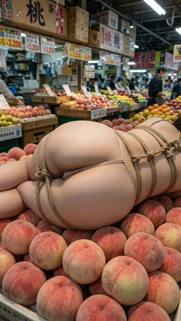 特売の桃