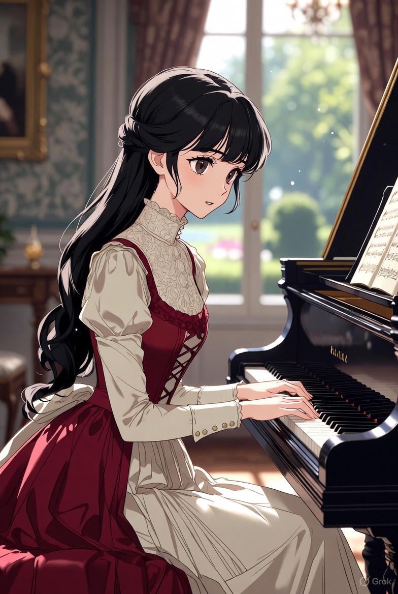 貴族令嬢（ピアノ） | の人気AIイラスト・グラビア