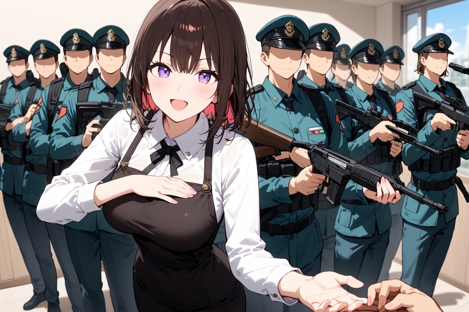 銃を使わず戦う、それが交渉 | の人気AIイラスト・グラビア