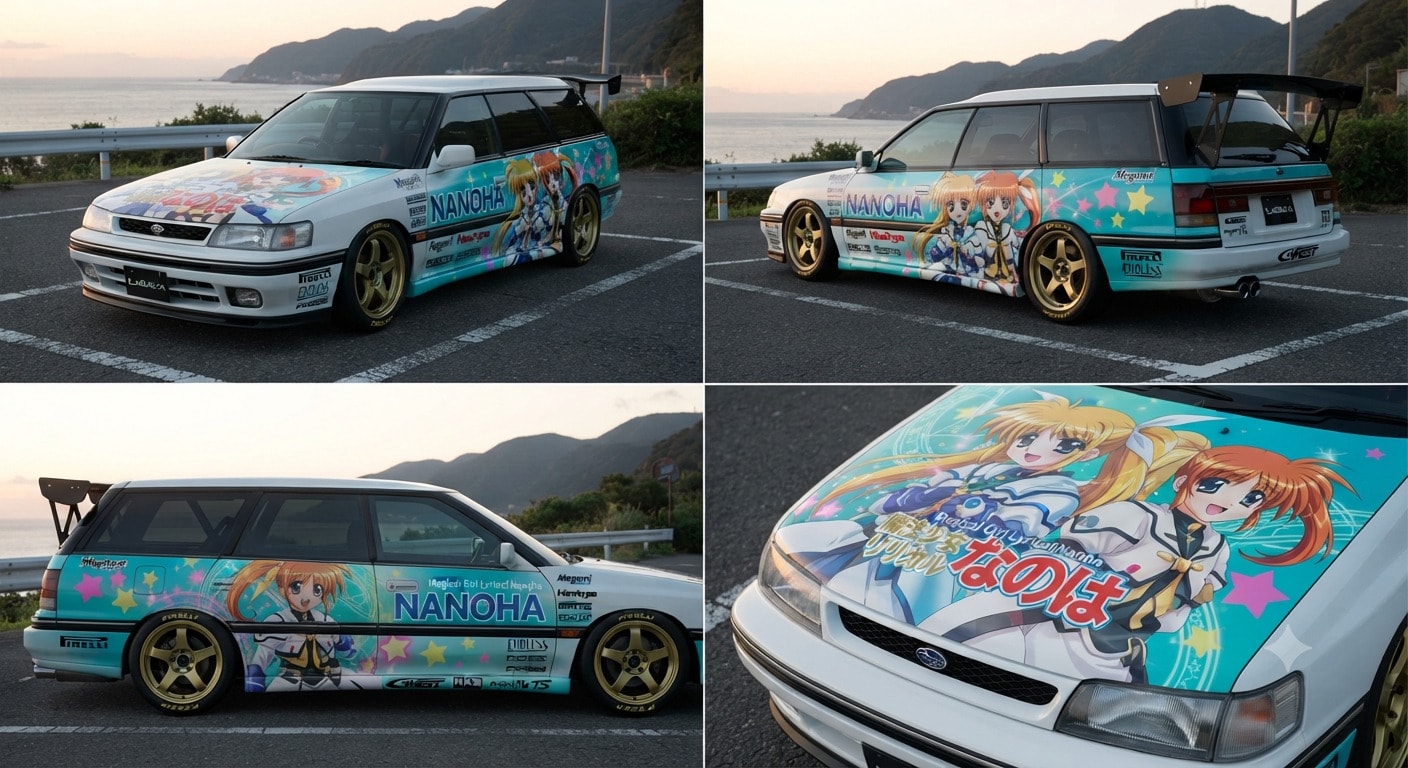 魔法少女リリカルなのは痛車レガシィツーリングワゴン | の人気AIイラスト・グラビア