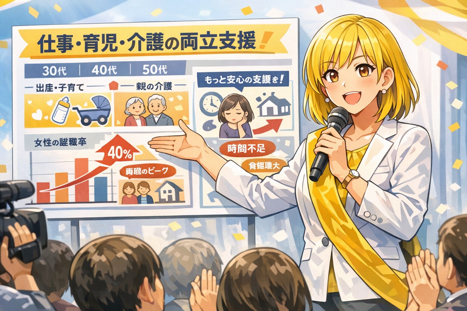 母親、選挙に出る