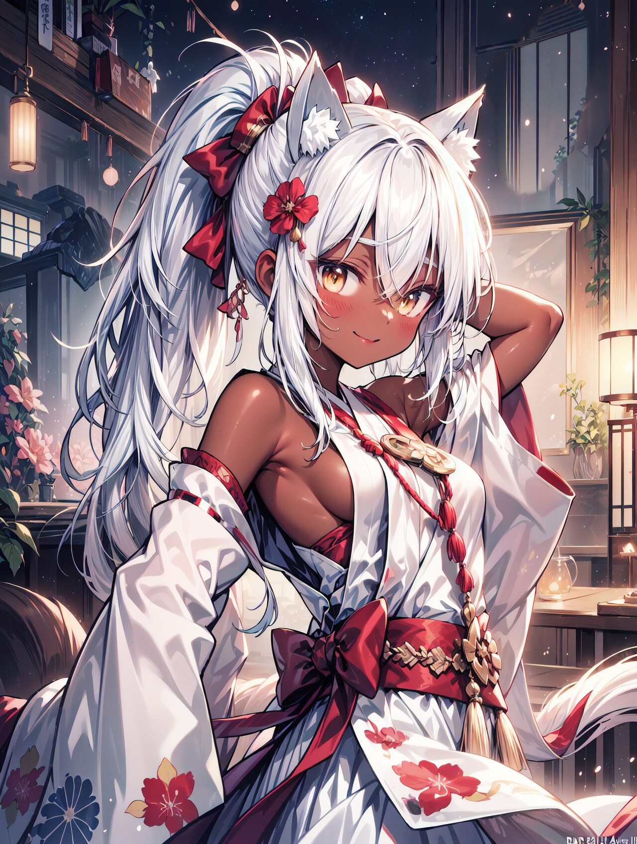 ポニーテール狐娘