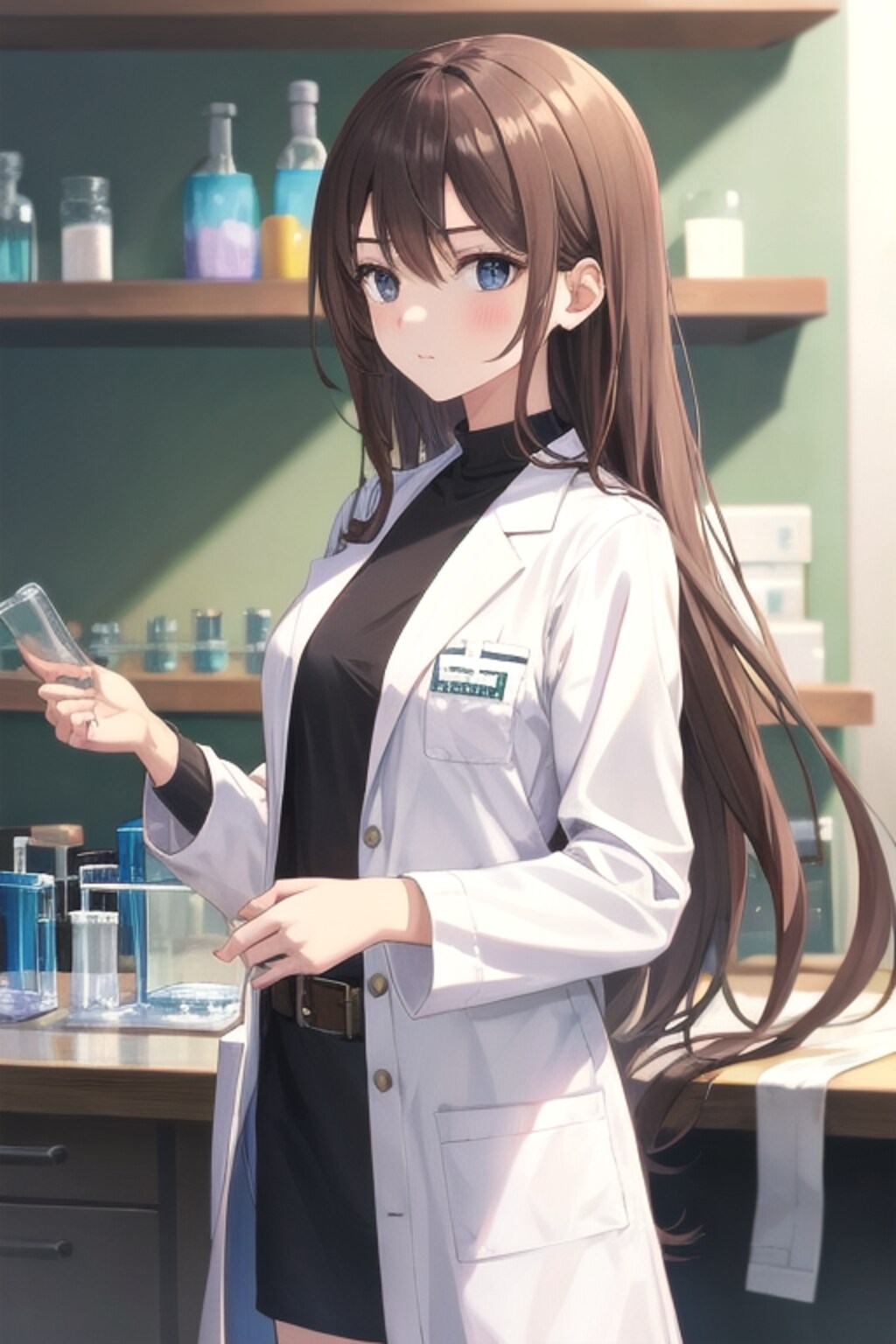 おねーちゃんを爆発させないように研究するみことちゃん