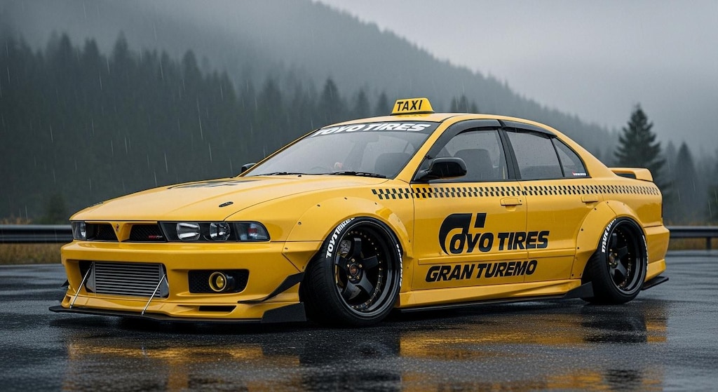 ギャランイエロータクシーのドリ車