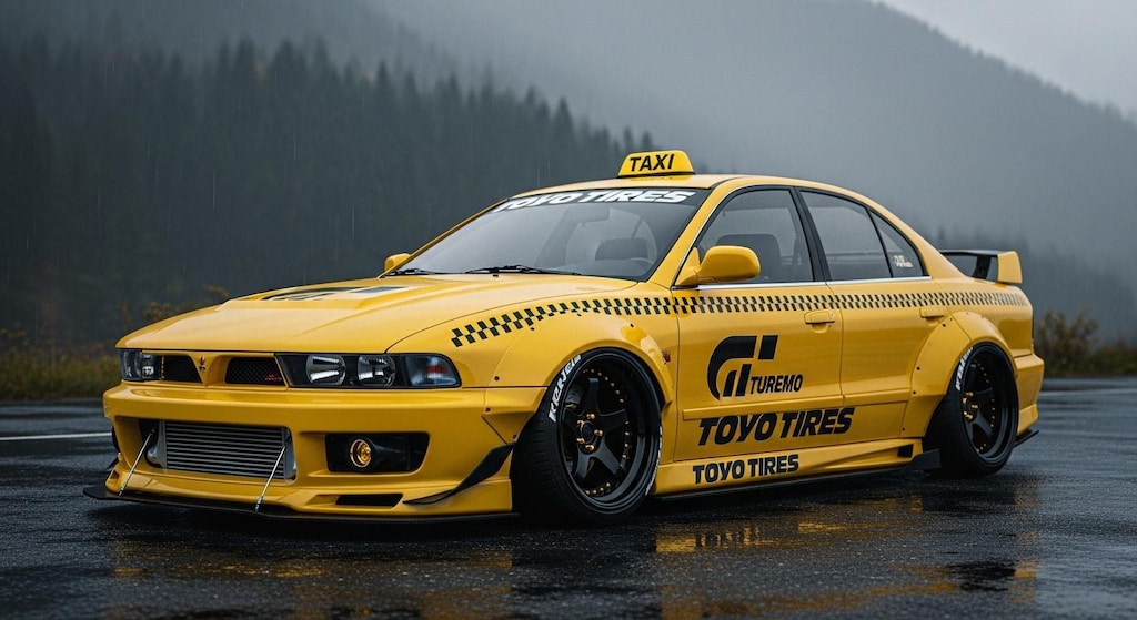 ギャランイエロータクシーのドリ車