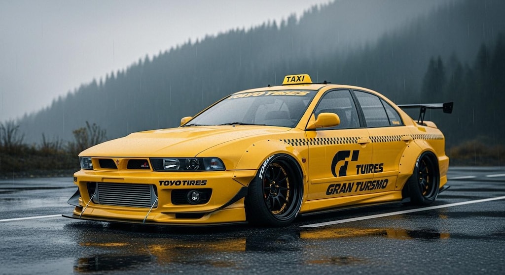 ギャランイエロータクシーのドリ車