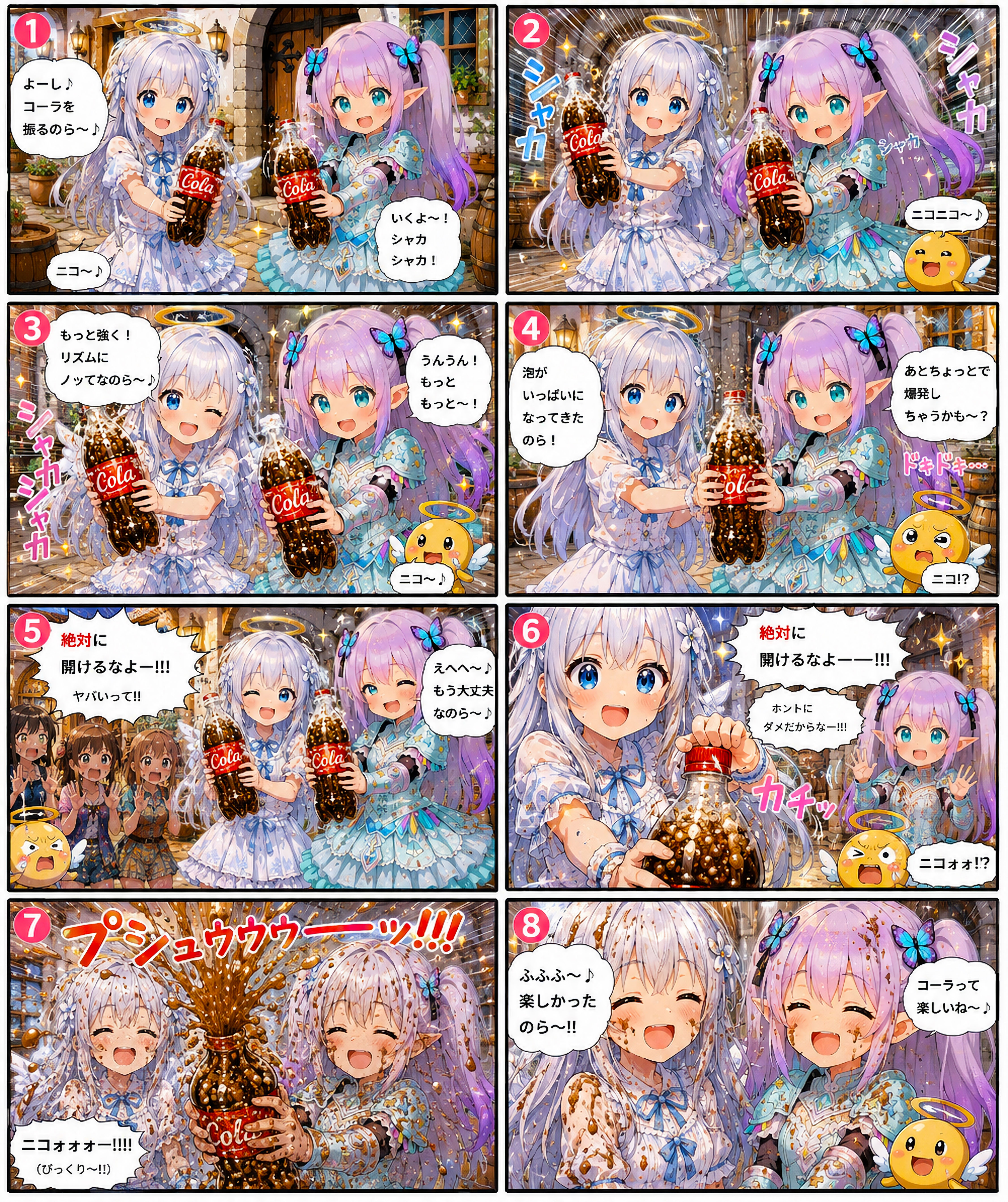 すみれちゃんとコーラを振るなのら～！