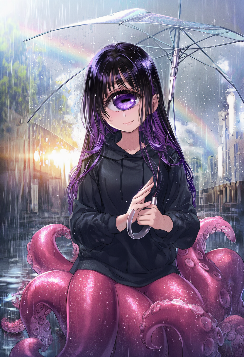 単眼スキュラ　雨と虹