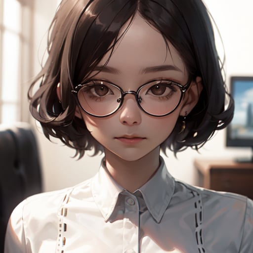 眼鏡女性の眼差し〈３〉 | の人気AIイラスト・グラビア