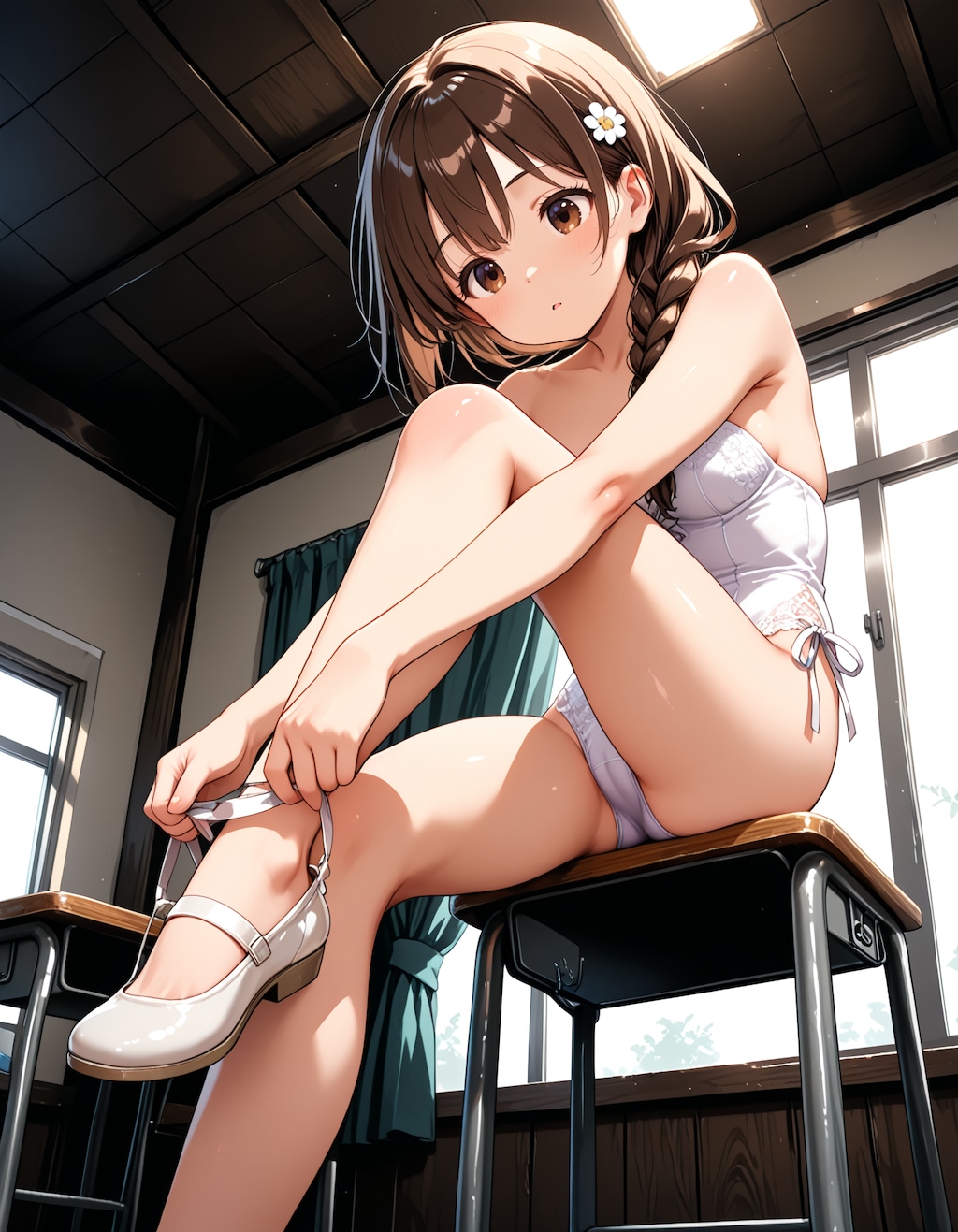 三つ編みちゃんレオタード編